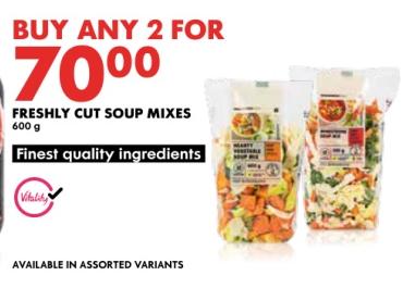 WOOLWORTHS FRESHLY CUT SOUP MIXES 600g Any 2