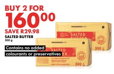 WOOLWORTHS SALTED BUTTER 500 g