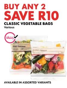 WOOLWORTHS CLASSIC VEGETABLE BAGS Various Any 2
