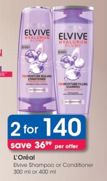 L'Oréal Elvive Shampoo or Conditioner