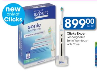 Clicks Expert Rechargeable Sonic Toothbrush with Case