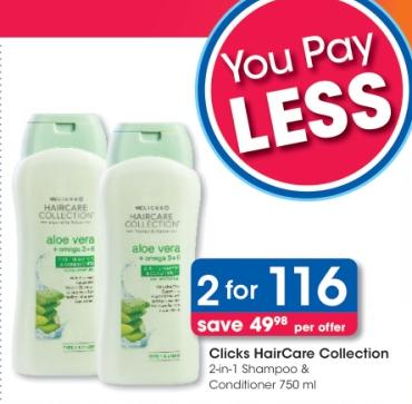 Clicks HairCare Collection 2-in-1 Shampoo & Conditioner