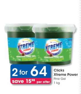 Clicks Xtreme Power Pine Gel