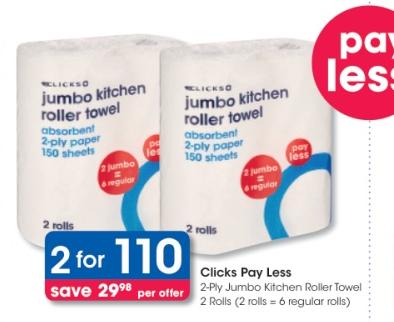 2-Ply Jumbo Kitchen Roller Towel