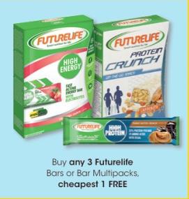 Buy any 3 Futurelife Bars or Bar Multipacks, cheapest 1 FREE