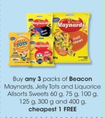 Maynards, Jelly Tots and Liquorice Allsorts Sweets