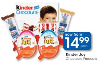 Kinder Joy Chocolate Products