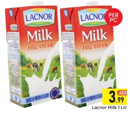 Lacnor Milk Full Cream 1ltr 