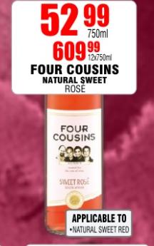 FOUR COUSINS NATURAL SWEET ROSE