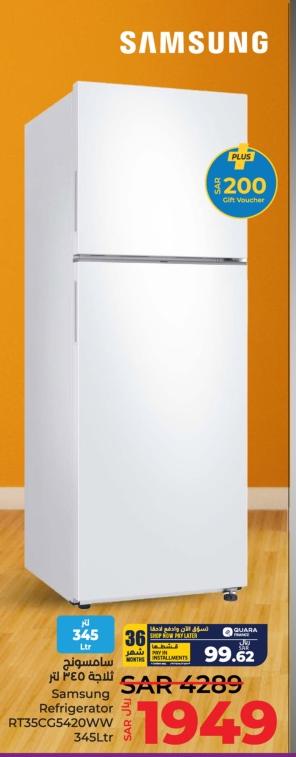 Samsung Refrigerator RT35CG5420WV 345Ltr