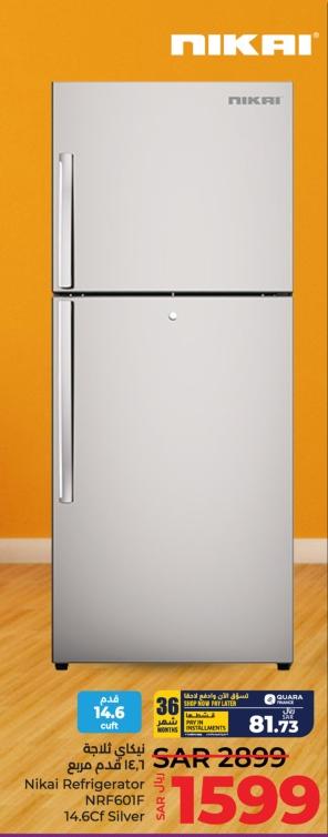 Nikai Refrigerator NRF601F 14.6CF Silver