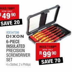 Dixon 6-piece insulated precision screwdriver set 