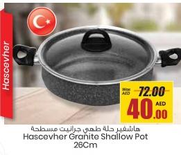 Hascevher Granite Shallow Pot 26Cm