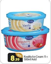 Kwality Ice Cream 1L + 500 ml Assorted