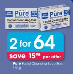 Pure Facial Cleansing Soap Bars 150g