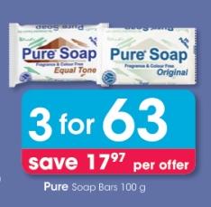 Pure Soap Bars 100g