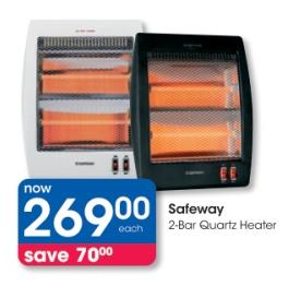 Safeway 2-Bar Quartz Heater