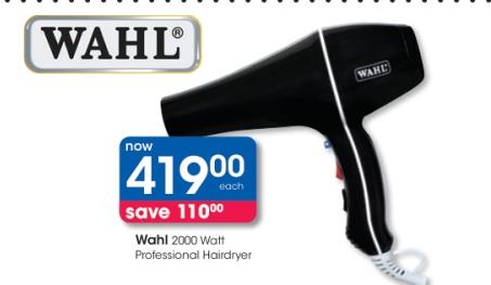 Wahl 2000 Watt Professional Hairdryer