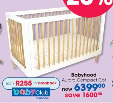 Babyhood Aurora Compact Cot