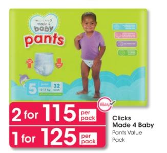 Clicks Made 4 Baby Pants Value Pack