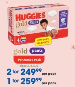 Huggies Gold Pants Per Jumbo Pack