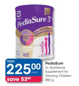 PediaSure 3+ Nutritional Supplement for Growing Children 800g