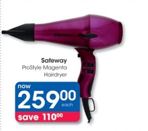 Safeway ProStyle Magenta Hairdryer