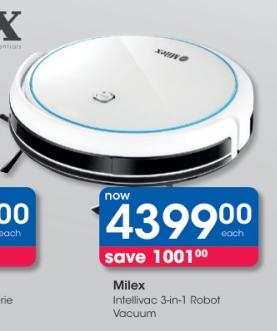 Milex Intellivac 3 in 1 Robot vacuum 