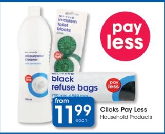 Clicks Pay Less Household Products