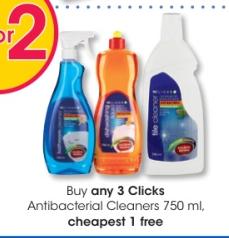 Buy Any 3 Clicks Antibacterial Cleaners Cheapest 1 Free