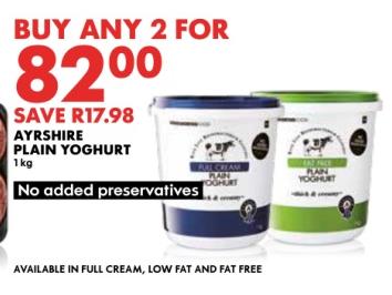 AYRSHIRE PLAIN YOGHURT 1 kg