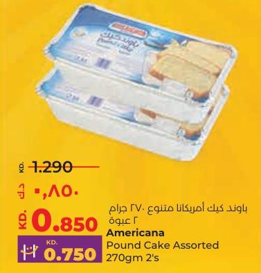 Americana Pound Cake  Assorted 270gm x 2s 