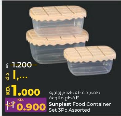 Sunplast Food Container Set 3Pc Assorted