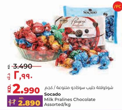 Socado Milk Pralines Chocolate Assorted/kg