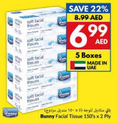 Bunny Facial Tissue 150's x 2 Ply