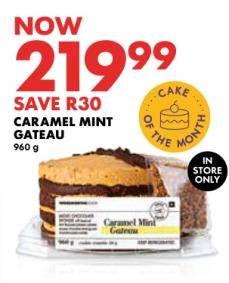 Woolworth Caramel Mint Gateau 960gm 