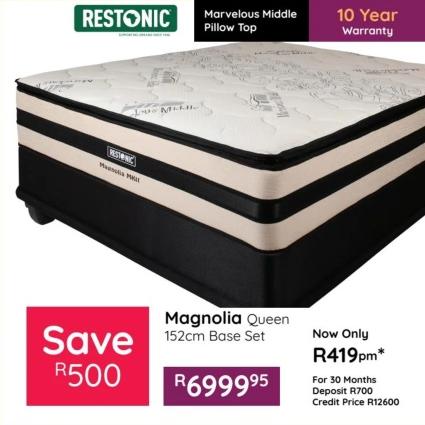 Restonic Magnolia Queen 152cm Base Set