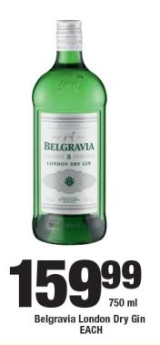 Belgravia London Dry Gin 750 ml