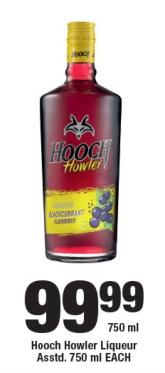 Hooch Howler Liqueur Assorted 750ml Each