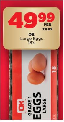 OK Large Eggs 18's