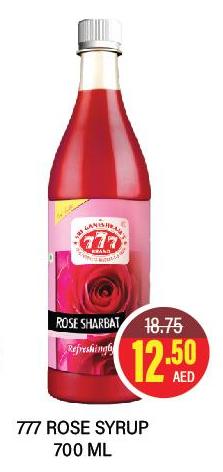 777 Rose Sharbat 700 ml