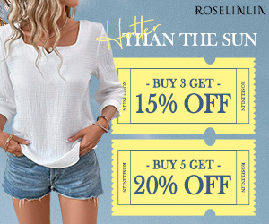 Buy 3 Get 15% off on Roselinlin Website