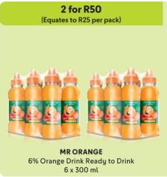 MR ORANGE 6% Orange Drink Ready to Drink 6 x 300 ml