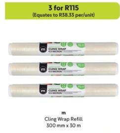 3FOR Cling Wrap Refill 300 mm x 30 m