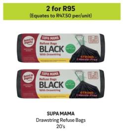 SUPA MAMA Drawstring Refuse Bags 20's