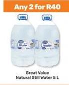Great Value Natural Still Water 5 L