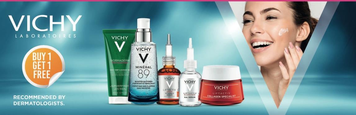 1+1 Free on VICHY Products 