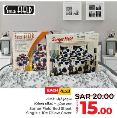 Somer Field Bed Sheet Single + 1Pc Pillow Cover