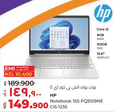 HP Notebook 15S-FQ5109NE Ci5-1235