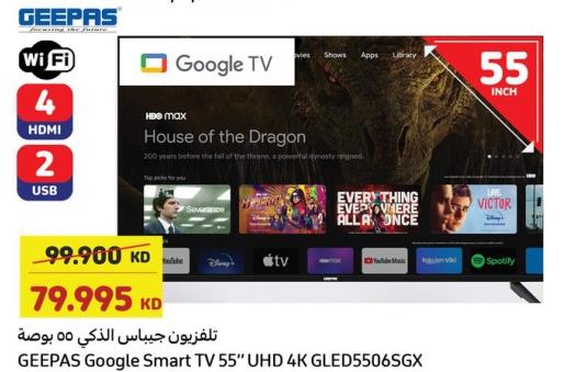 GEEPAS Google Smart TV 55" UHD 4K GLED5506SGX